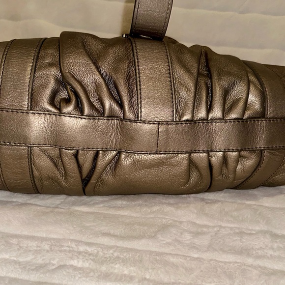 Cole Haan soft leather, pewter colored medium shoulder bag, good used condition - Picture 9 of 15